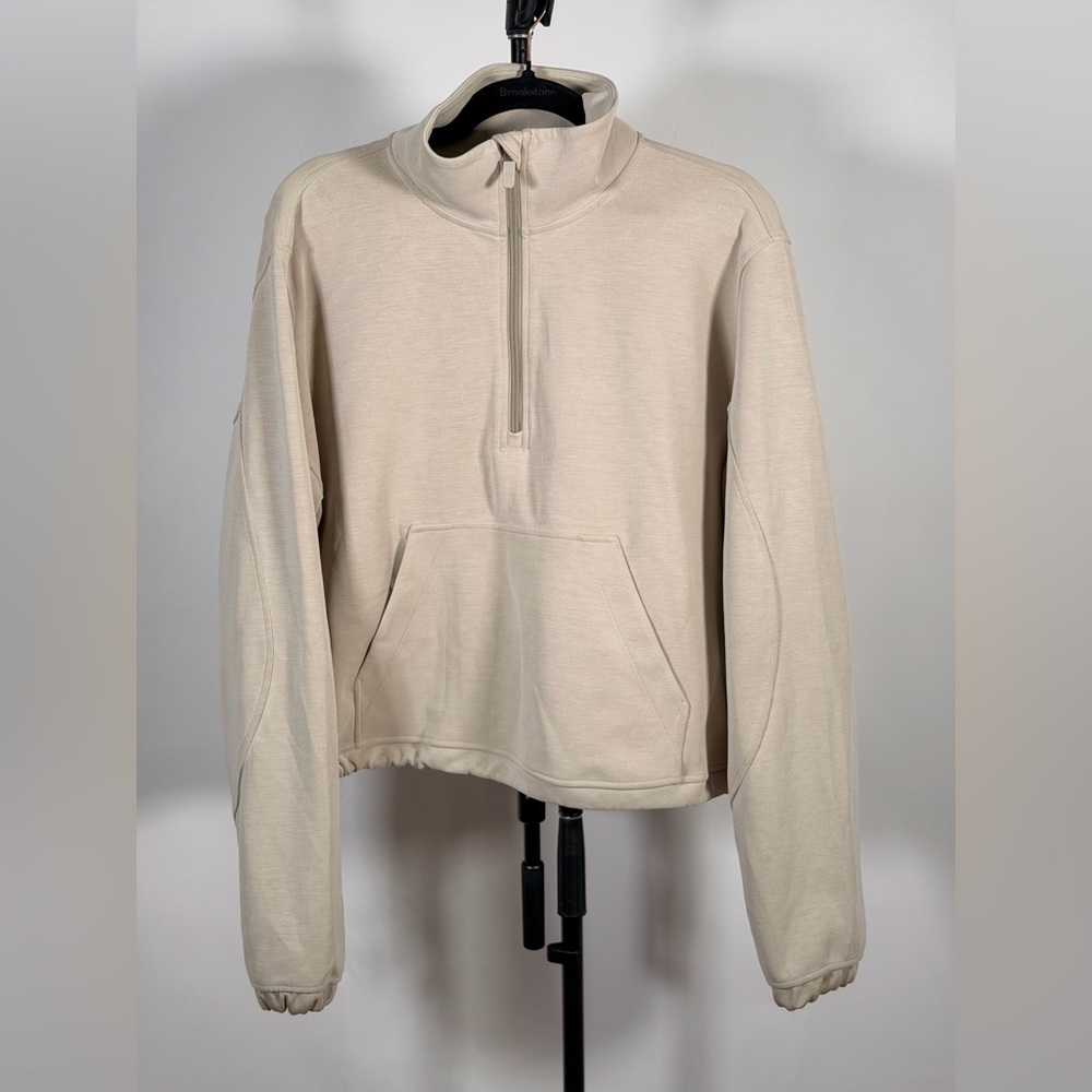 NWOT Lululemon Brushed Softstreme Half Zip Riverstone - Picture 5 of 9